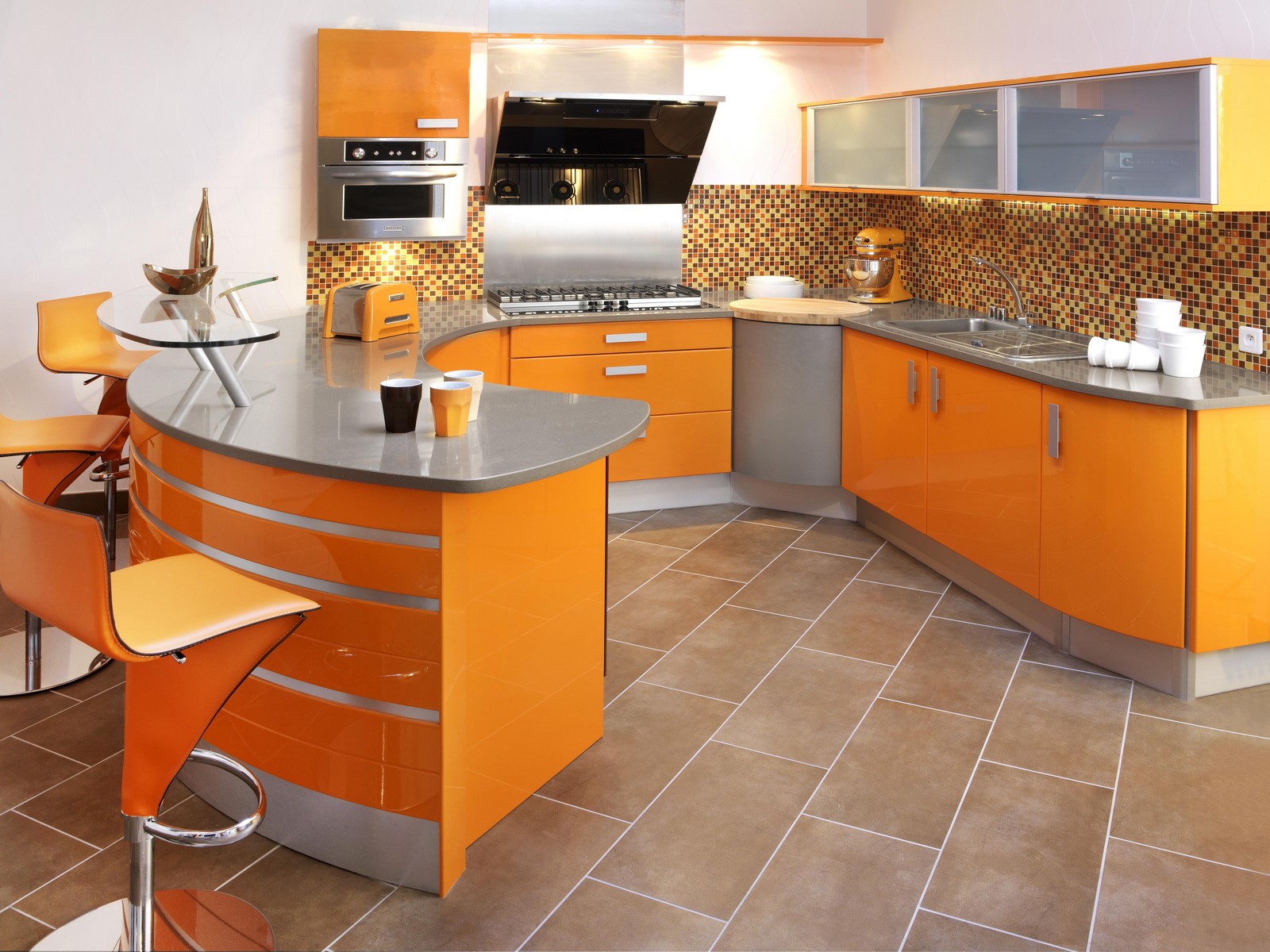 Achat de cuisine avec plan de travail arrondi Bordeaux