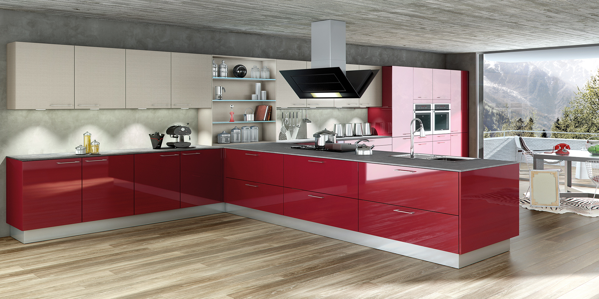 Installation d'un cuisine avec ilot central sur mesure à Saint Seurin sur l'isle