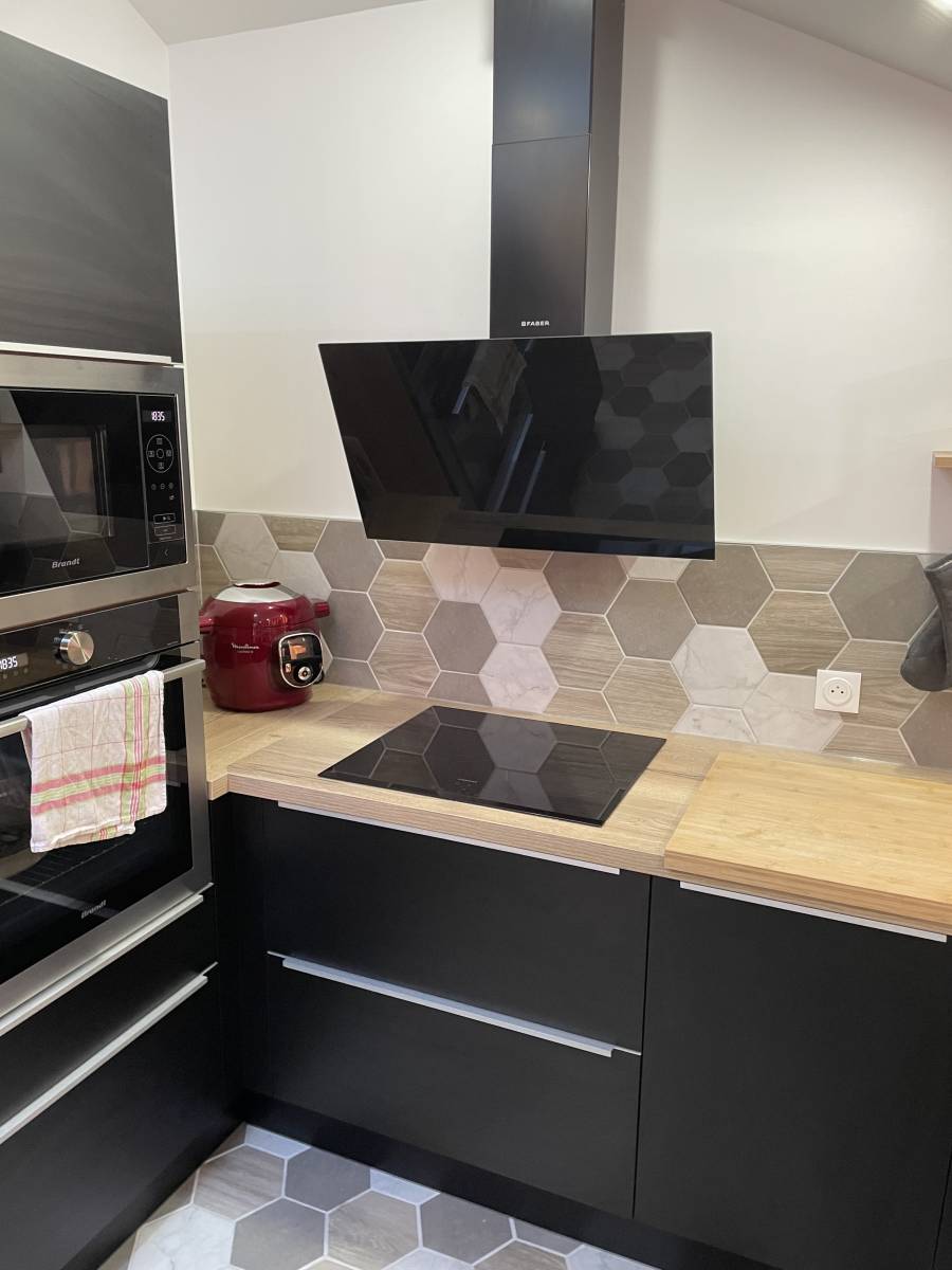 crédence hexagonale 